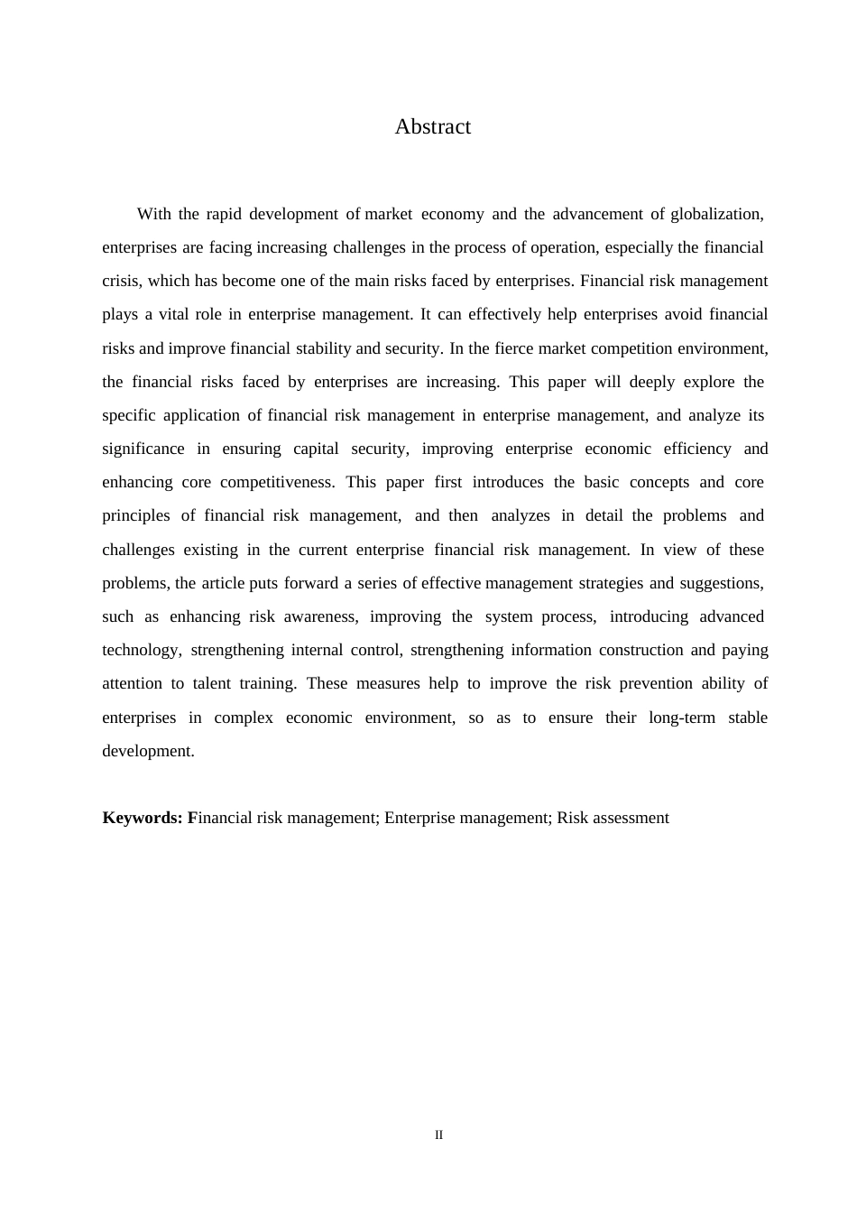 25年WP财务风险管理在企业经营中的应用研究0-约11121字符.docx_第2页