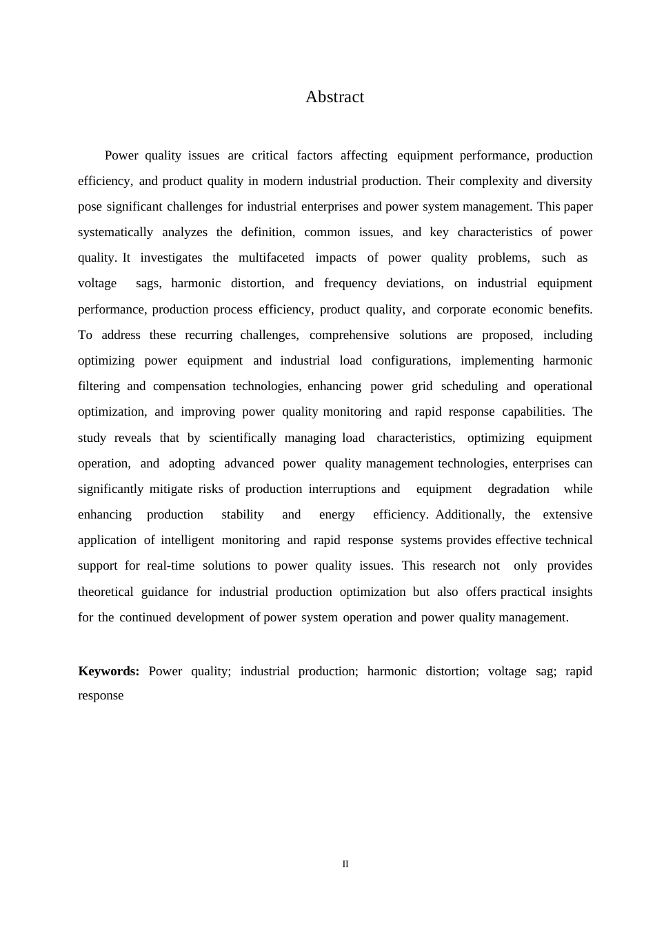 25年WP哈尔滨剑桥学院-电气工程及其自动化-电能质量问题对工业生产的影响分析0-约12139字符.docx_第1页