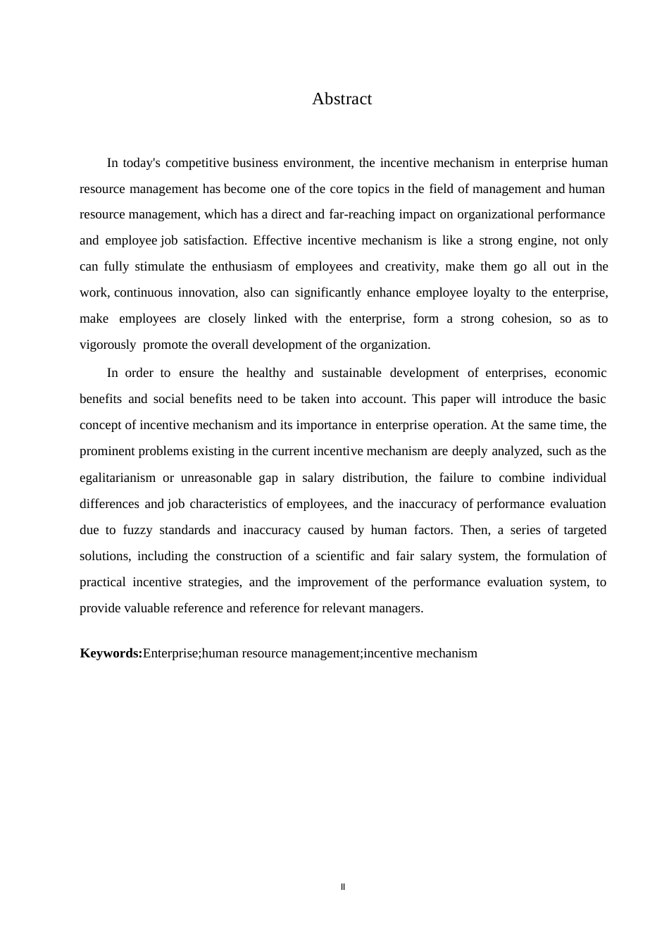 25年WP企业人力资源管理中的激励机制问题及解决对策0-约10981字符.docx_第2页