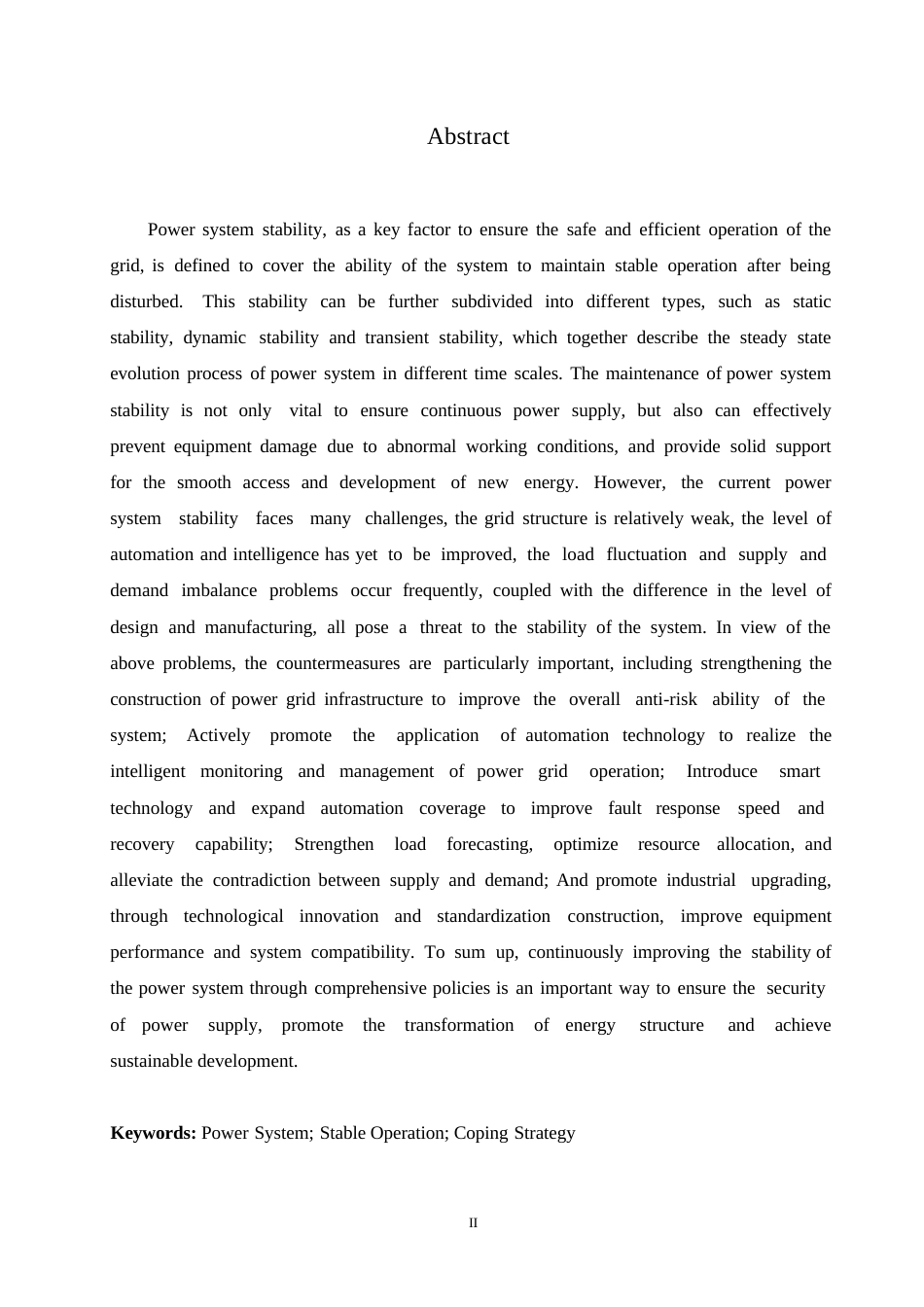 25年WP电气工程及其自动化-哈尔滨剑桥学院-电力系统稳定性问题分析及应对策略研究0-约9930字符.docx_第1页