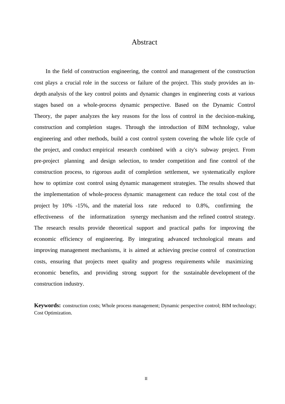 25年WP关键词：工程造价；全过程管理；动态视角控制；BIM技术；成本优化；-约6712字符.docx_第3页