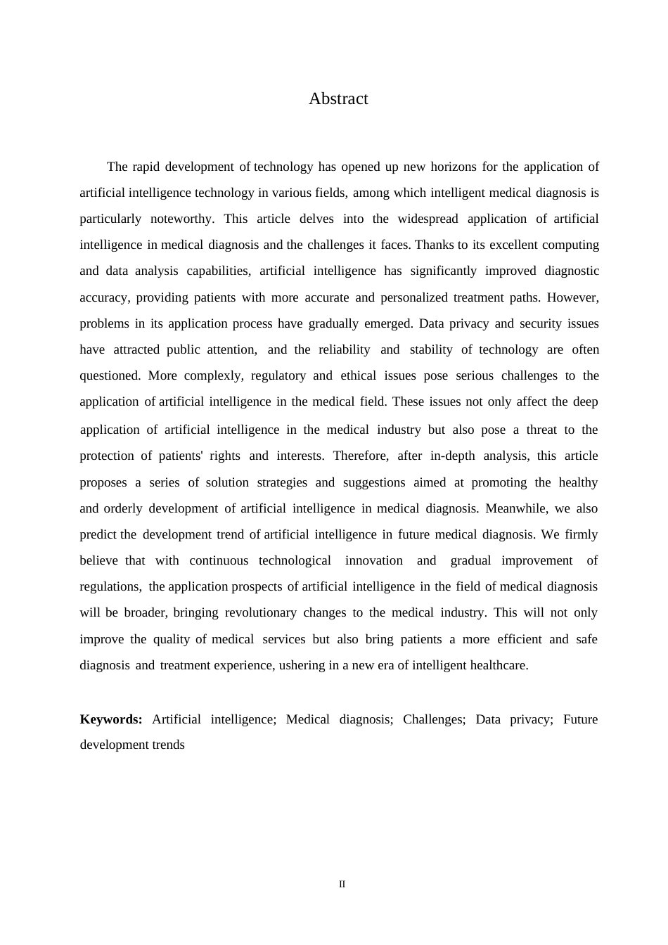 25年WP人工智能在智能医疗诊断中面临的挑战关键词：人工智能；智能医疗诊断；挑战；数据隐私；应用前景-约11173字符.docx_第2页