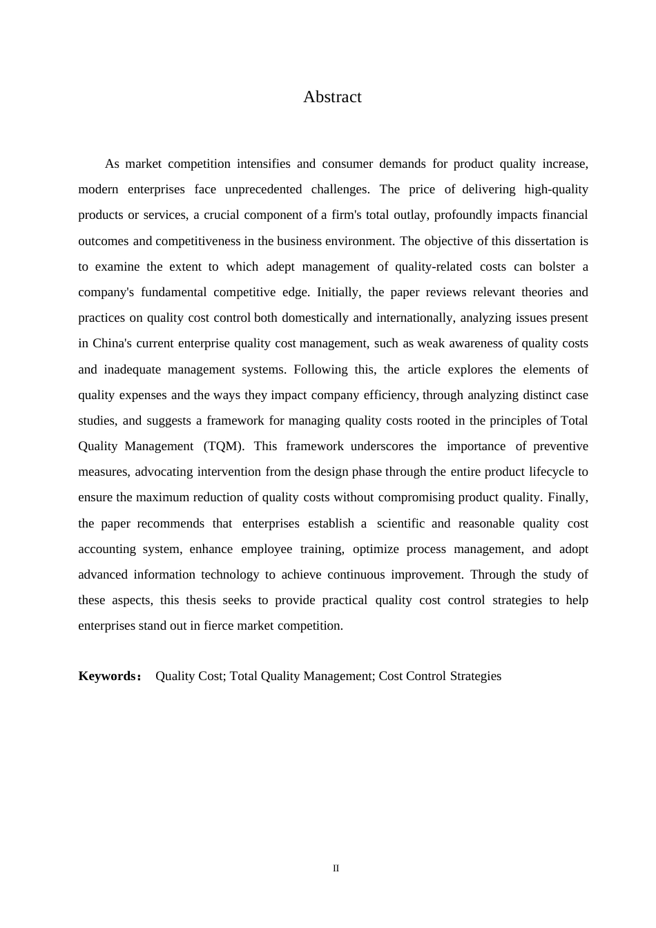 25年WP关键词：质量成本；全面质量管理；成本控制策略-约10293字符.docx_第2页