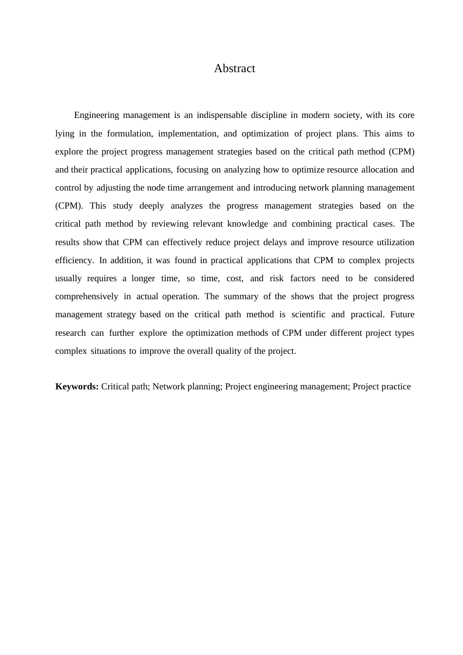 25年WP基于关键路径法的工程进度管理策略与实践研究 (2)_202502251641400-9795.docx_第2页