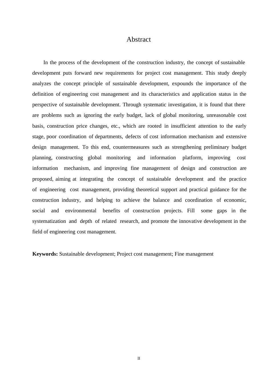 25年WP关键词：可持续发展；工程造价管理；精细化管理-约12046字符.docx_第2页