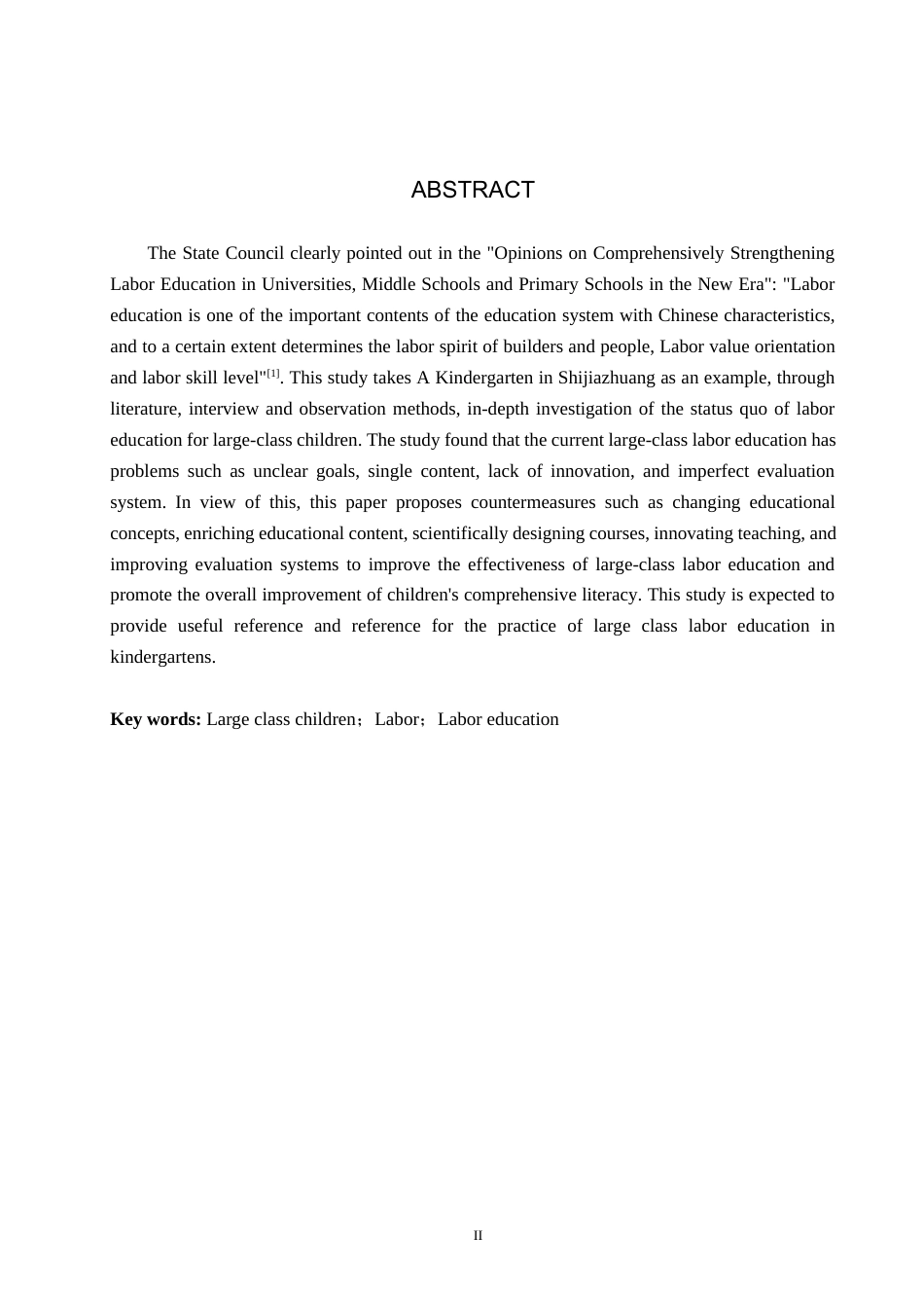 25年原文 大班幼儿劳动教育的开展现状及对策研究——以石家庄市A幼儿园为例--重13.61%_AIGC8.67%-18818字.docx_第2页