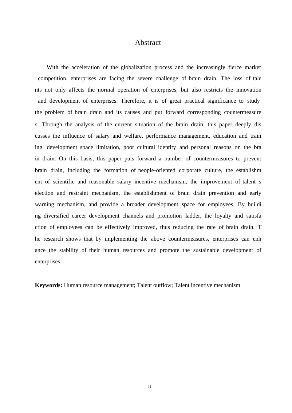 25年WP浅谈企业人力资源管理人才流失问题及对策0-约10340字符.docx_第2页