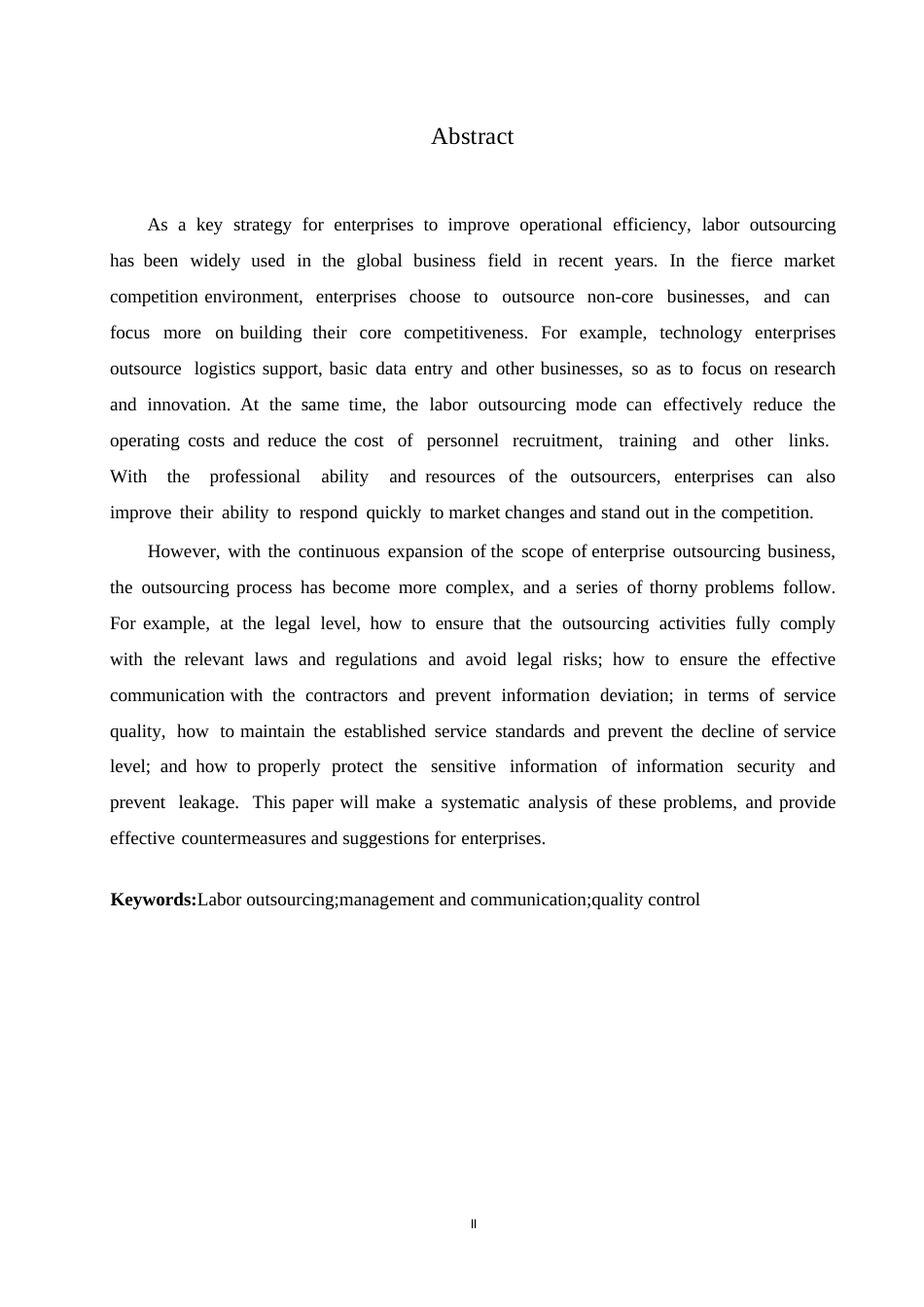 25年WP企业劳务外包的现存问题及对策探讨0-约10664字符.docx_第2页