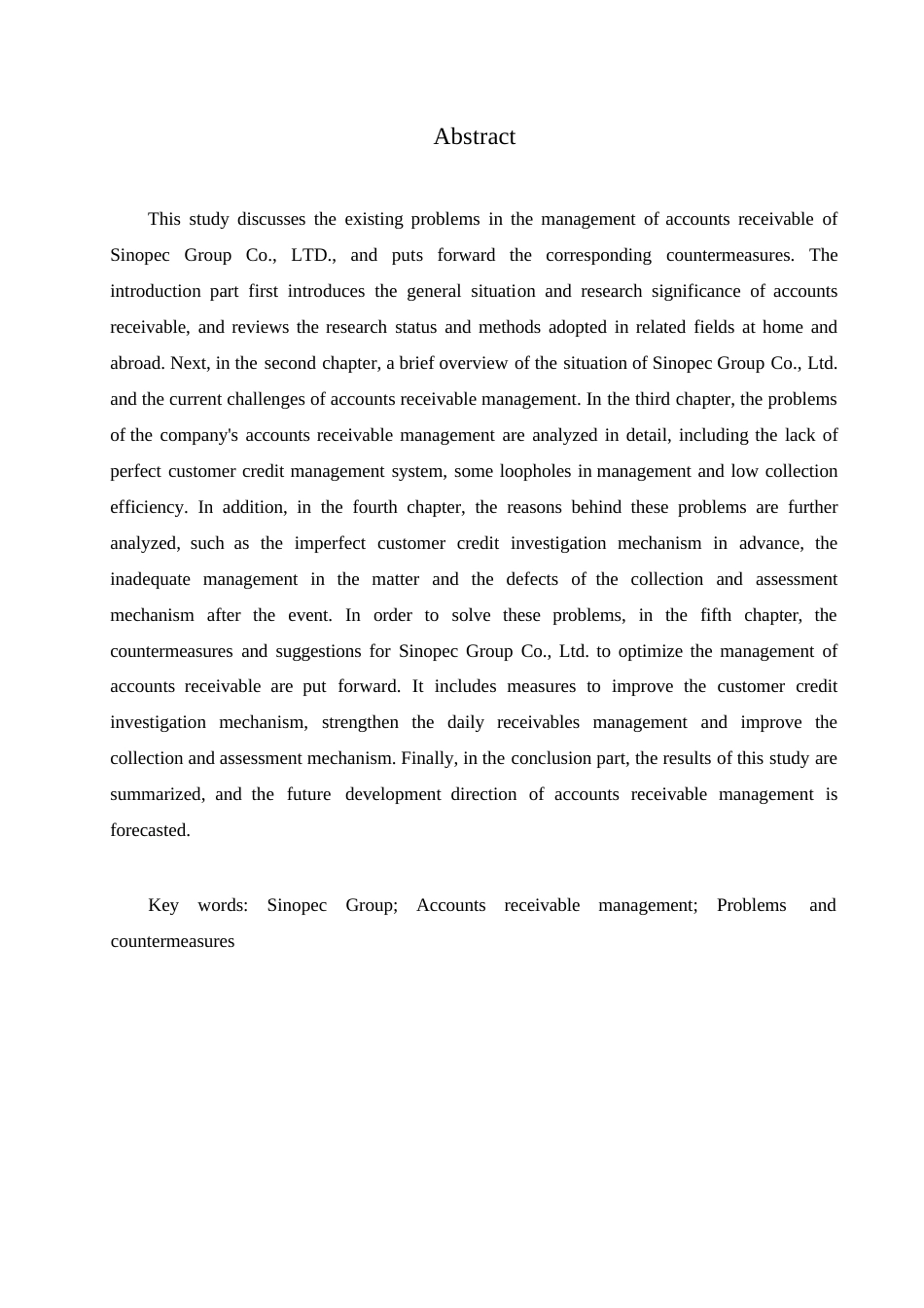 25年WP中石化集团有限公司应收账款管理问题与对策0-约11734字符.docx_第2页