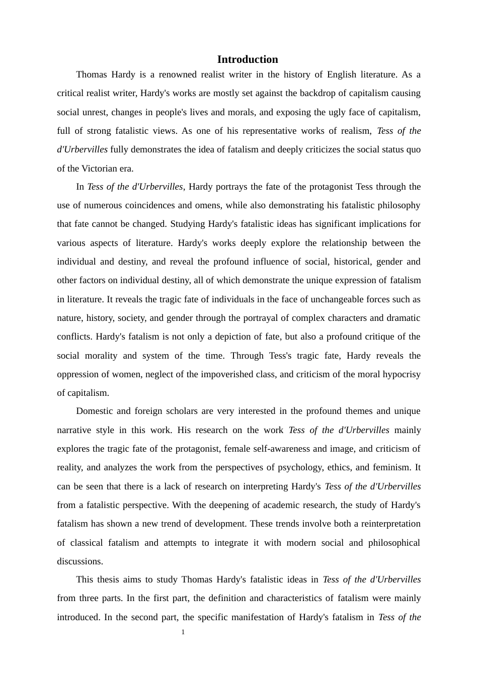 25年WP英语-解读《德伯家的苔丝》中托马斯·哈代的宿命论思想14.50-7231.docx_第5页
