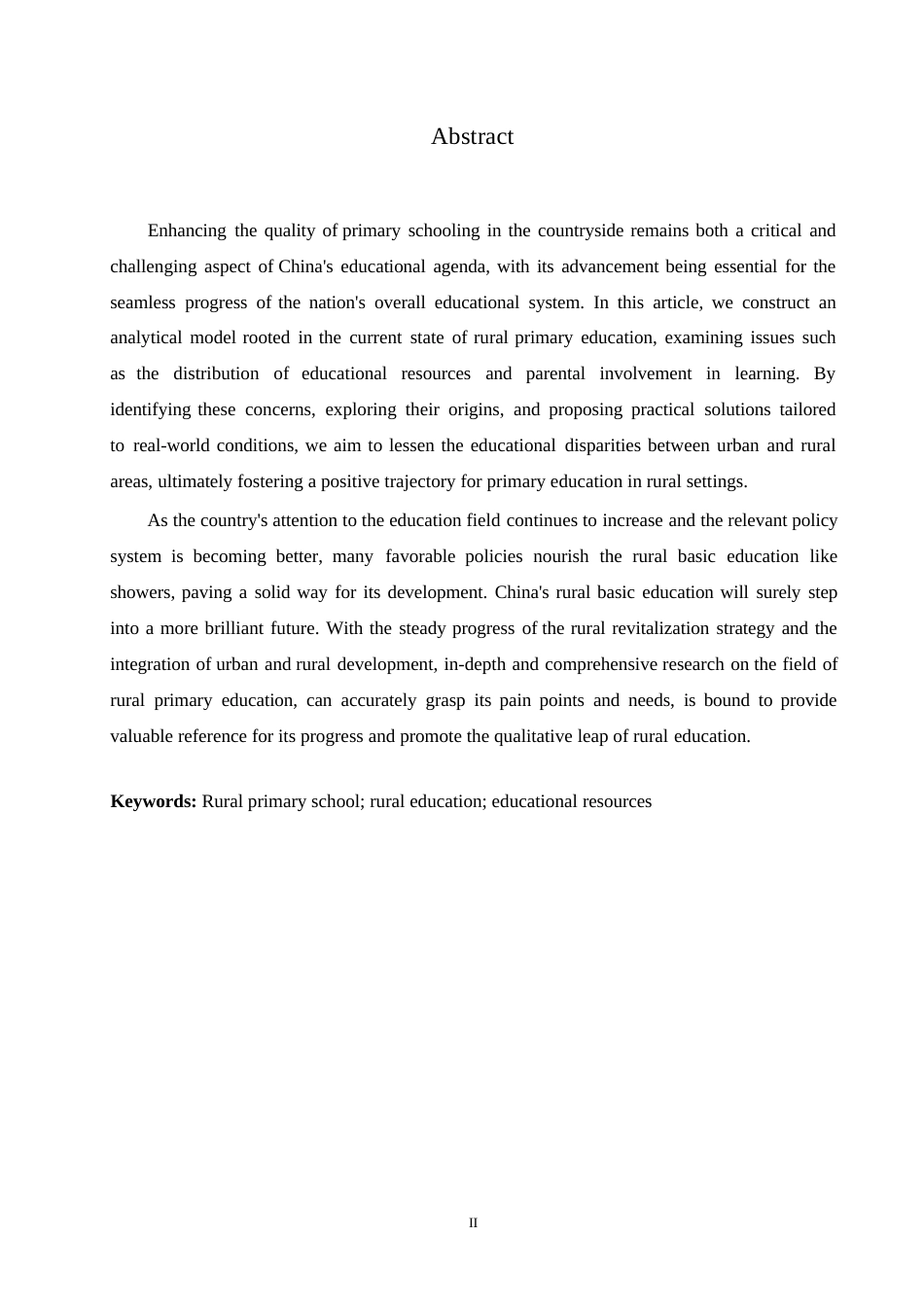 25年WP农村小学教育问题及对策探讨0-(1)-约9896字符.docx_第2页