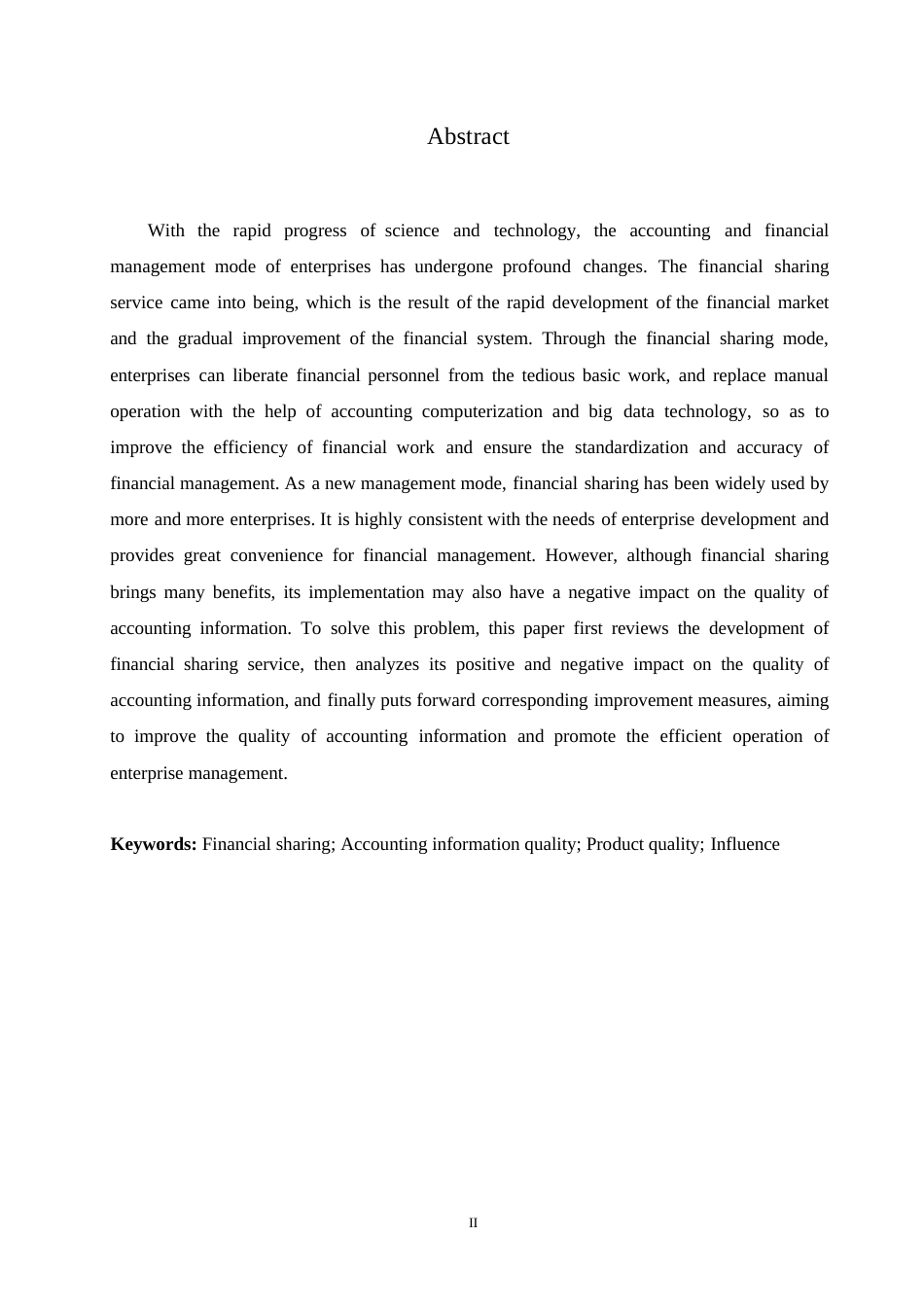 25年WP财务共享对会计信息质量的影响分析0-(1)-约11202字符.docx_第2页