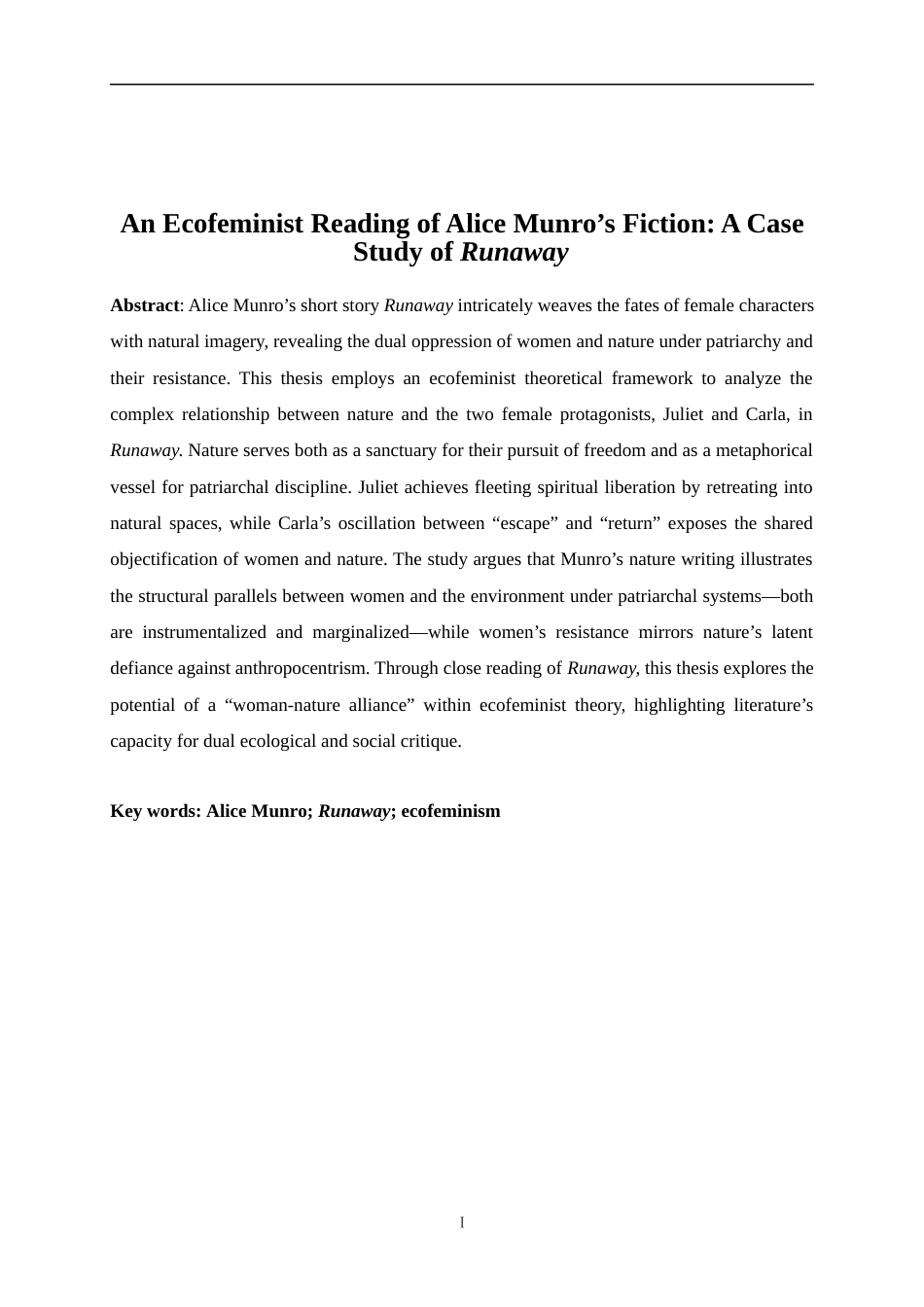 25年WP英语-爱丽丝门罗小说的生态女性主义解读——以《逃离》为例1.320-7590.docx_第4页