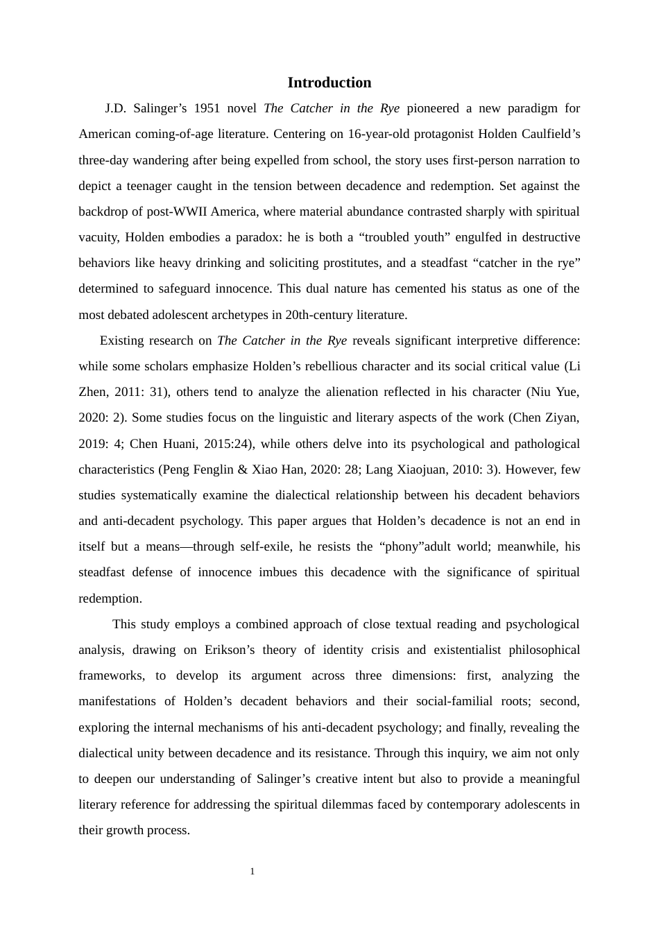 25年WP英语-《麦田里的守望者》中霍尔顿的堕落与反堕落0-6954.docx_第6页