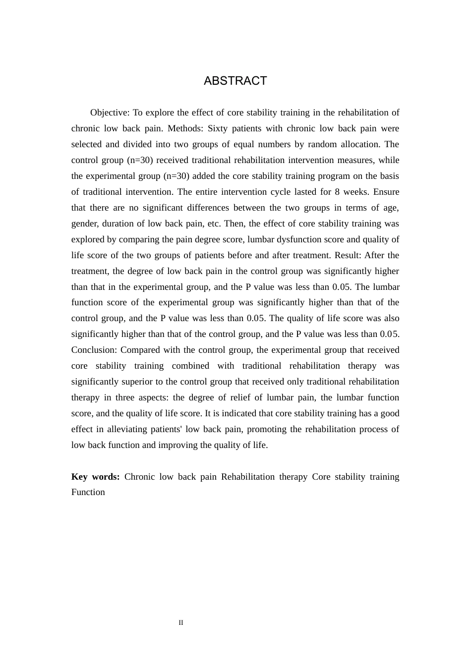 25年WP康复治疗学-核心稳定性训练在慢性腰痛康复中作用的调查研究-查重17.34AI0-8630.docx_第2页