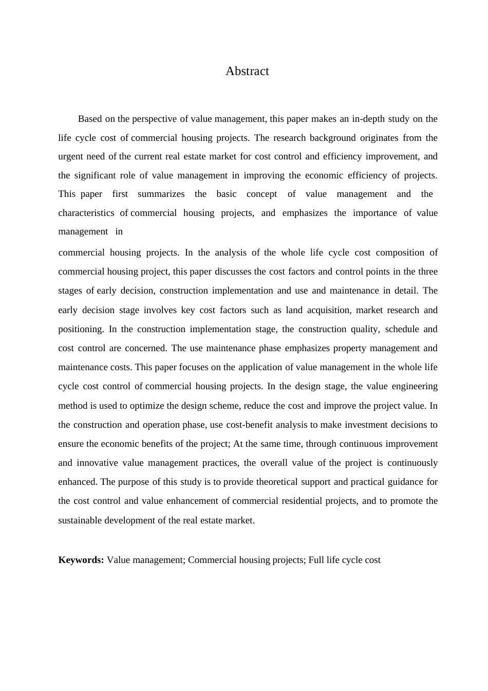 25年WP工程造价-哈尔滨剑桥学院-基于价值管理的商品住宅项目全寿命周期成本研究0-约11671字符.docx_第2页