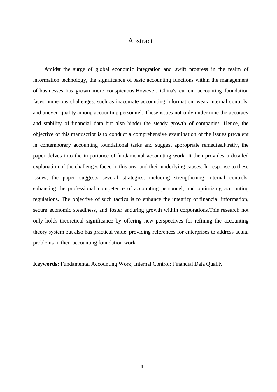 25年WP会计基础工作中存在的具体问题关键词：会计基础工作；内部控制；财务数据-约10420字符.docx_第2页