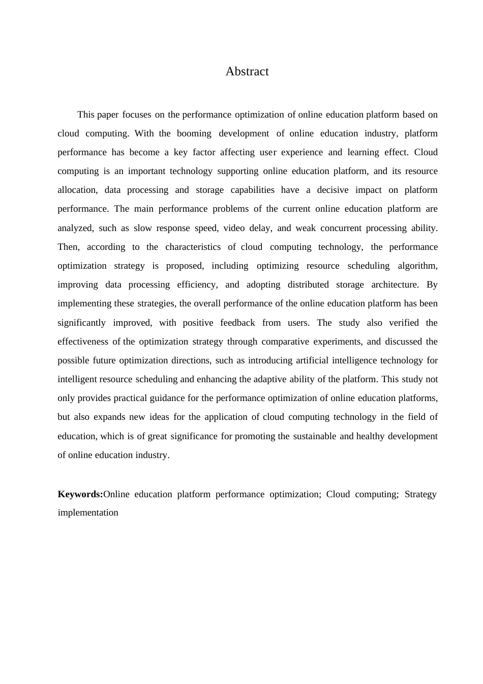 25年WP关键词：在线教育平台性能优化；云计算；策略实施-约11126字符.docx_第2页