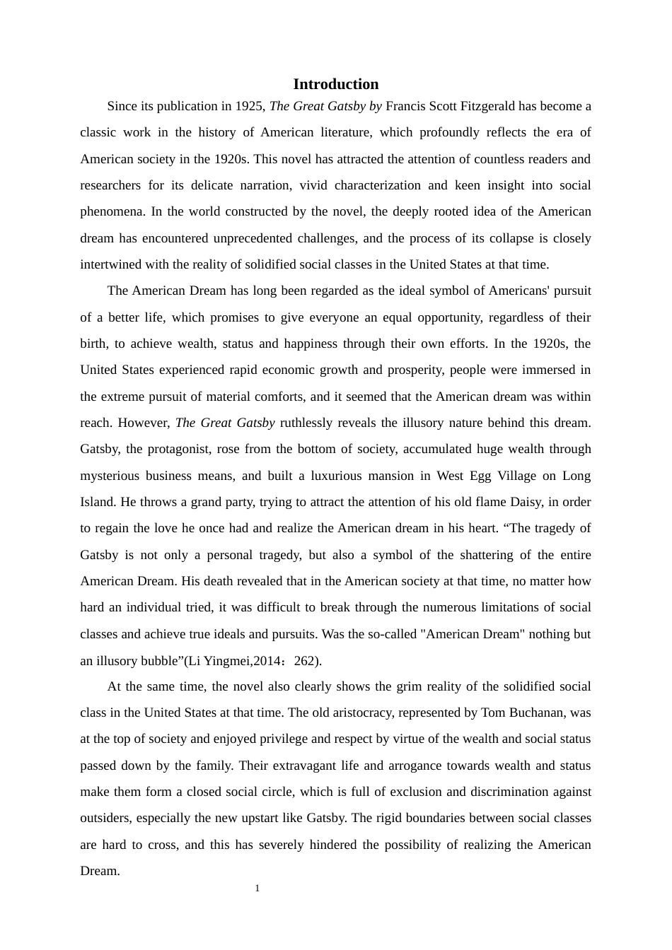 25年WP英语-《了不起的盖茨比》中美国梦的破灭与社会阶层固化0-6381.docx_第4页