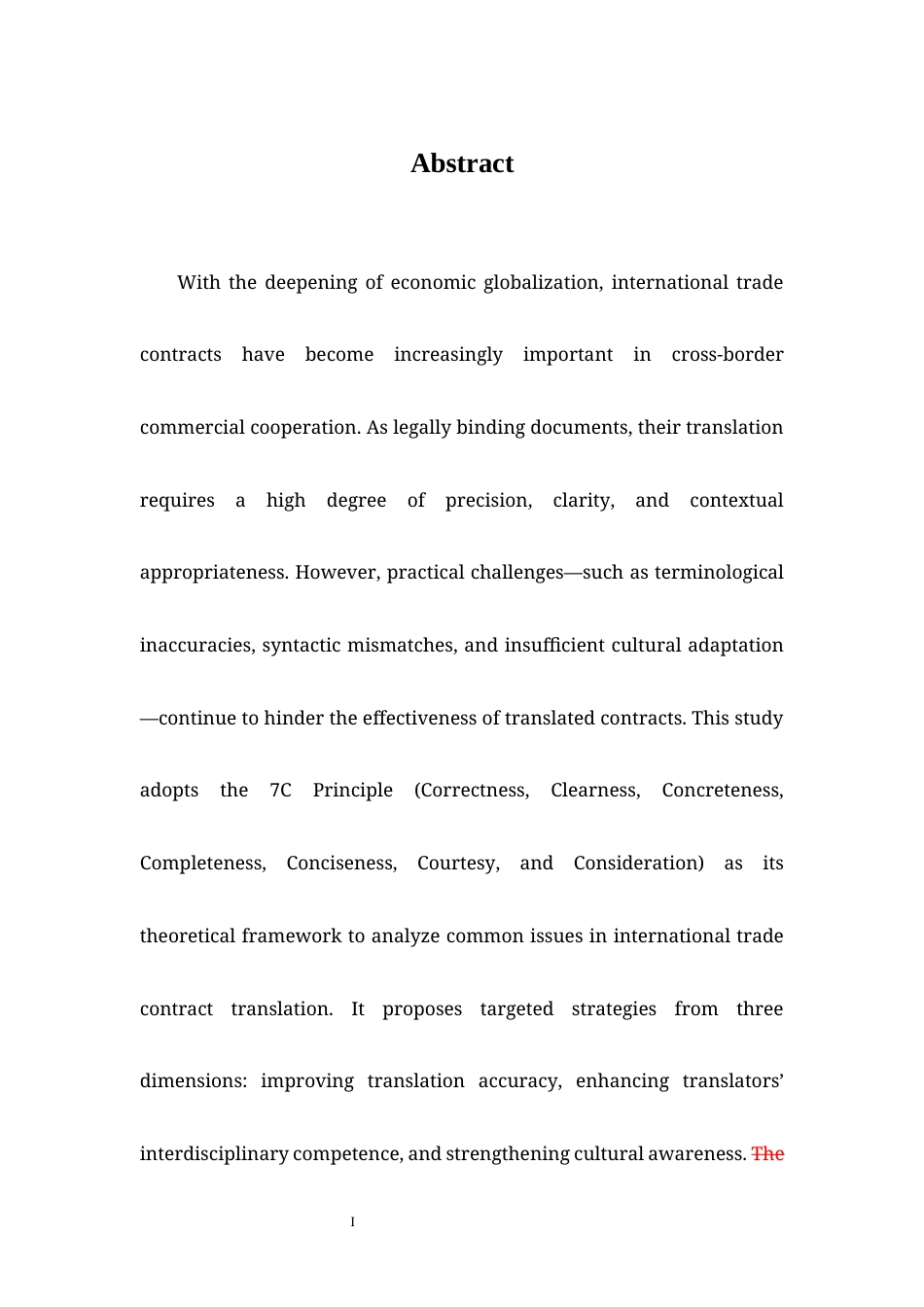25年WP商务英语-7c原则视角下国际贸易合同的翻译策略研究0.930-6812.docx_第1页