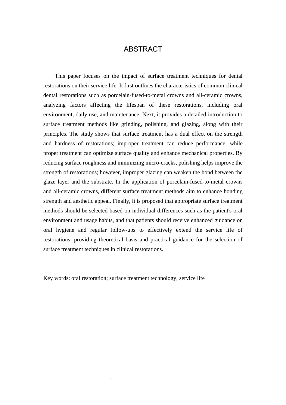 25年WP口腔医学技术-口腔修复体的表面处理对其使用寿命的影响-查重9.84AI0-6943.docx_第2页