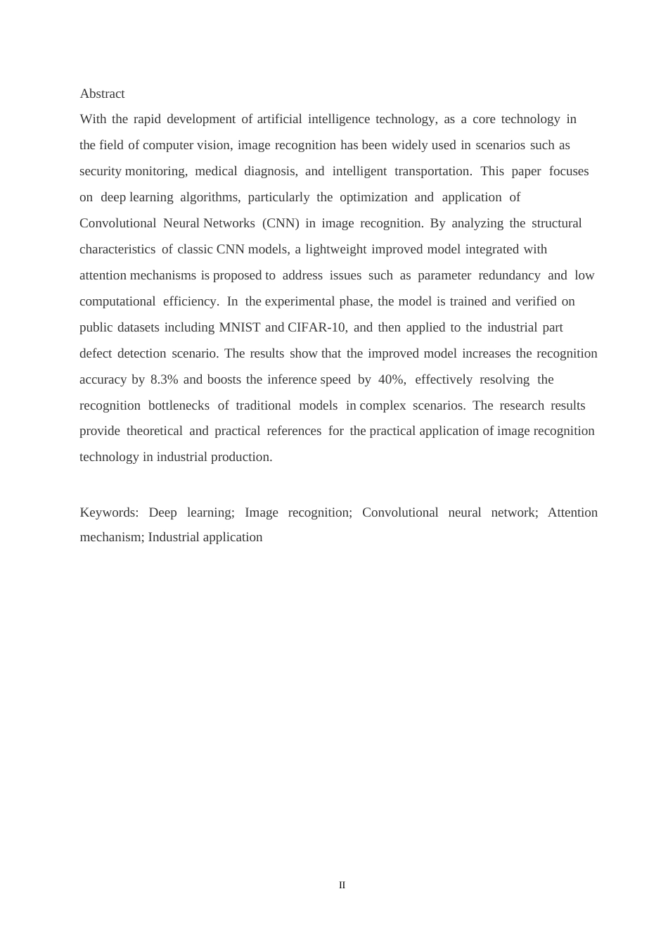 25年WP计算机科学与技术 关键词：深度学习；图像识别；卷积神经网络；注意力机制；工业应用-约5953字符.docx_第2页