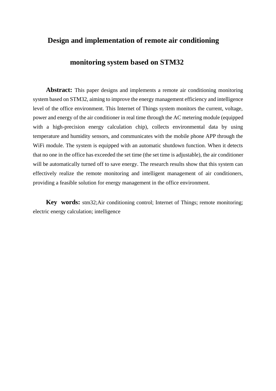 25年WH电子信息工程 基于STM32的办公室空调远程监控系统设计与实现19.16-AI12.77终稿-约15552字符.docx_第2页