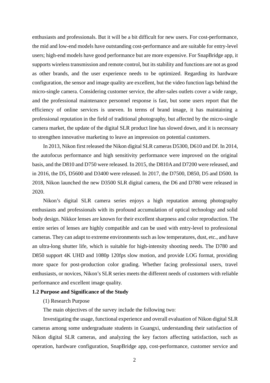 25年WH商务英语 《广州市部分本科生尼康数码单反相机客户满意度调查报告》本科高中大学生尼康数码单反相机消费者满意度调查报告0.39-AI17.88_1终稿-约41112字符.docx_第5页