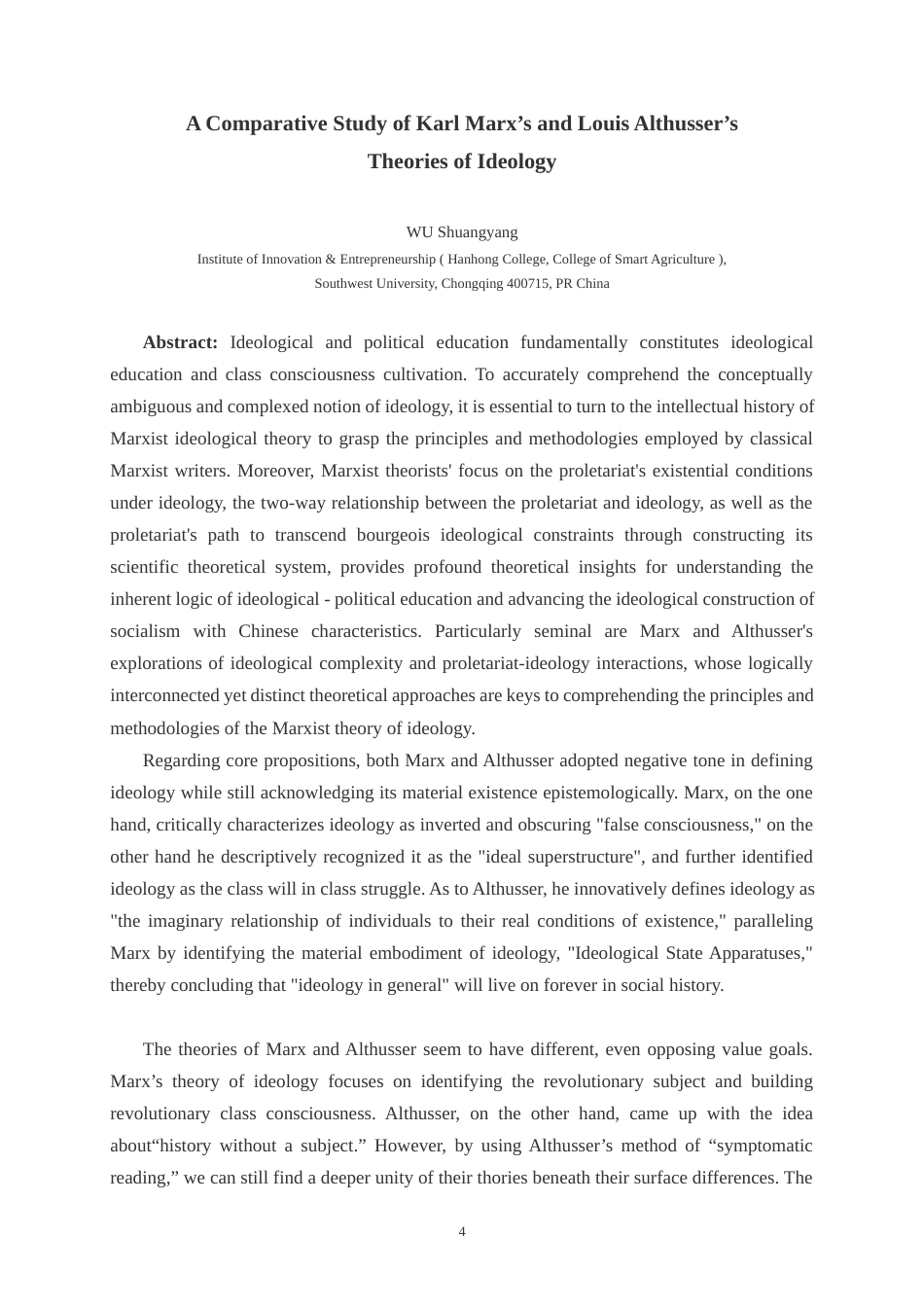 25年WH思想政治教育 马克思与阿尔都塞意识形态理论比较研究19.76-AI1.22最终稿-约35965字符.docx_第4页