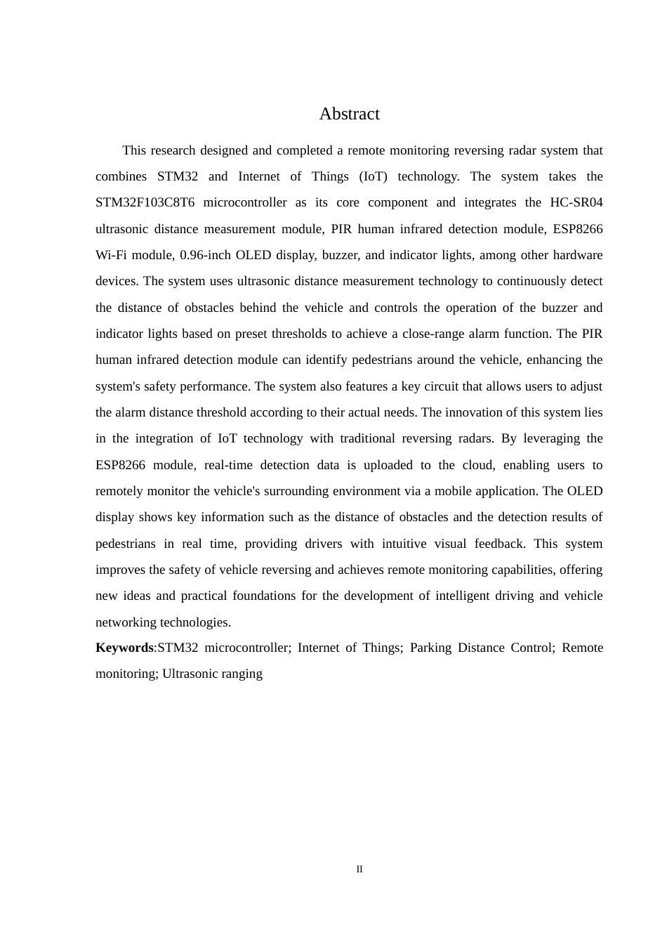 25年WH通信工程-终稿 基于STM32与物联网技术的远程监控倒车雷达系统最终稿-约15983字符.docx_第4页