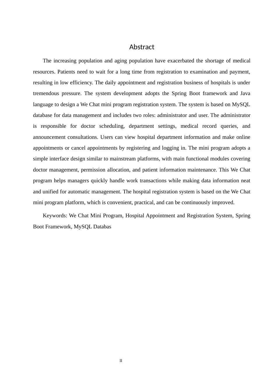 25年WH计算机科学与技术 基于微信小程序的医院预约挂号系统设计22.38-AI19.43最终稿-约14831字符.docx_第4页