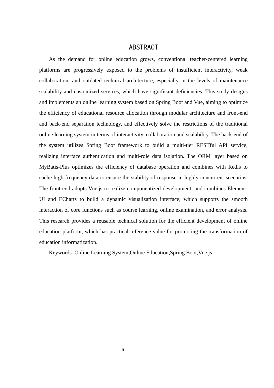 25年WH计算机科学与技术 基于Spring Boot和Vue的在线学习系统的设计与实现16.5-AI19.38_1最终稿-约16371字符.docx_第4页