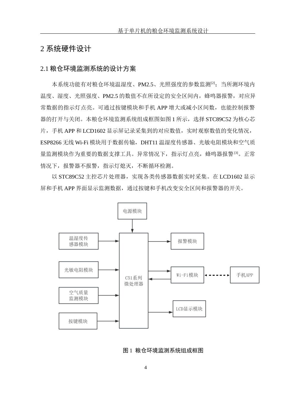 25年WH电子信息科学与技术 基于单片机的粮仓环境监测系统设计14.89-AI4.16最终稿-约11485字符.docx_第6页