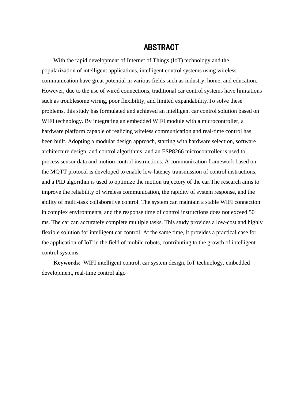 25年WH网络工程 基于 Wi-Fi 的无线小车运动控制系统的设计13.5-AI21.3_1最终稿-约15268字符.docx_第4页