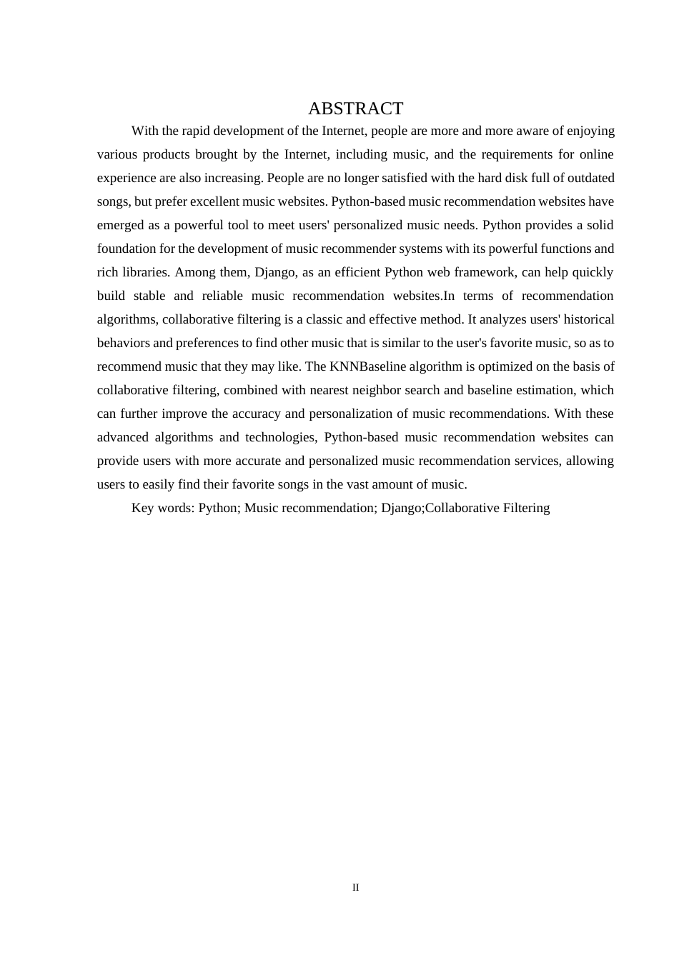 25年WH计算机科学与技术 基于Python的音乐推荐网站的设计与实现9.24-AI21.33_1最终稿-约19449字符.docx_第4页
