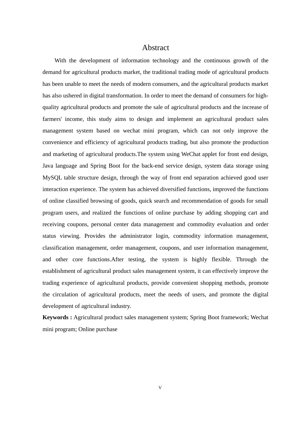 25年WH软件工程 基于微信小程序的农产品销售管理系统设计与实现17.12-AI26.62-约22177字符.doc_第5页