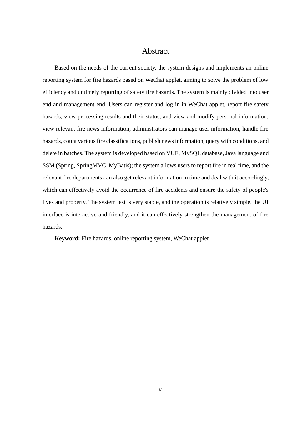 25年WH计算机科学与技术 基于微信小程序的消防隐患在线举报系统24.63-AI11.59_1最终稿-约15358字符.docx_第5页