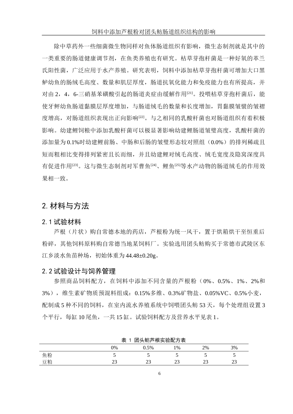 25年WH动物科学 饲料中添加芦根粉对团头鲂肠道组织结构的影响19.38-AI7.0最终稿-约10132字符.docx_第7页