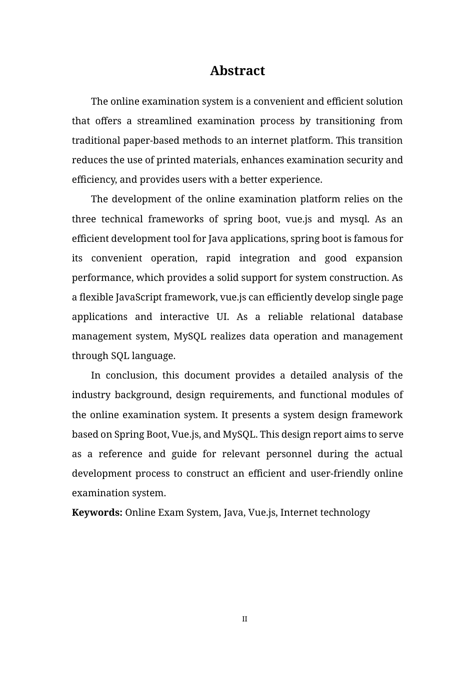 25年WH软件工程 基于SpringBootVue的在线考试系统11.51-AI34.89_1最终稿-约13085字符.docx_第5页