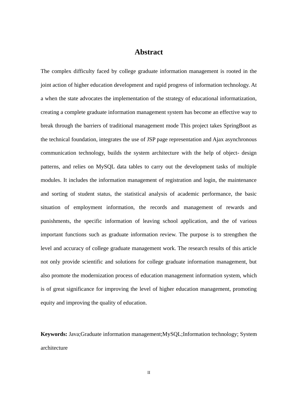 25年WH信息管理与信息系统 高校毕业生信息管理系统的实现4.74-AI1.1-约28581字符.doc_第4页