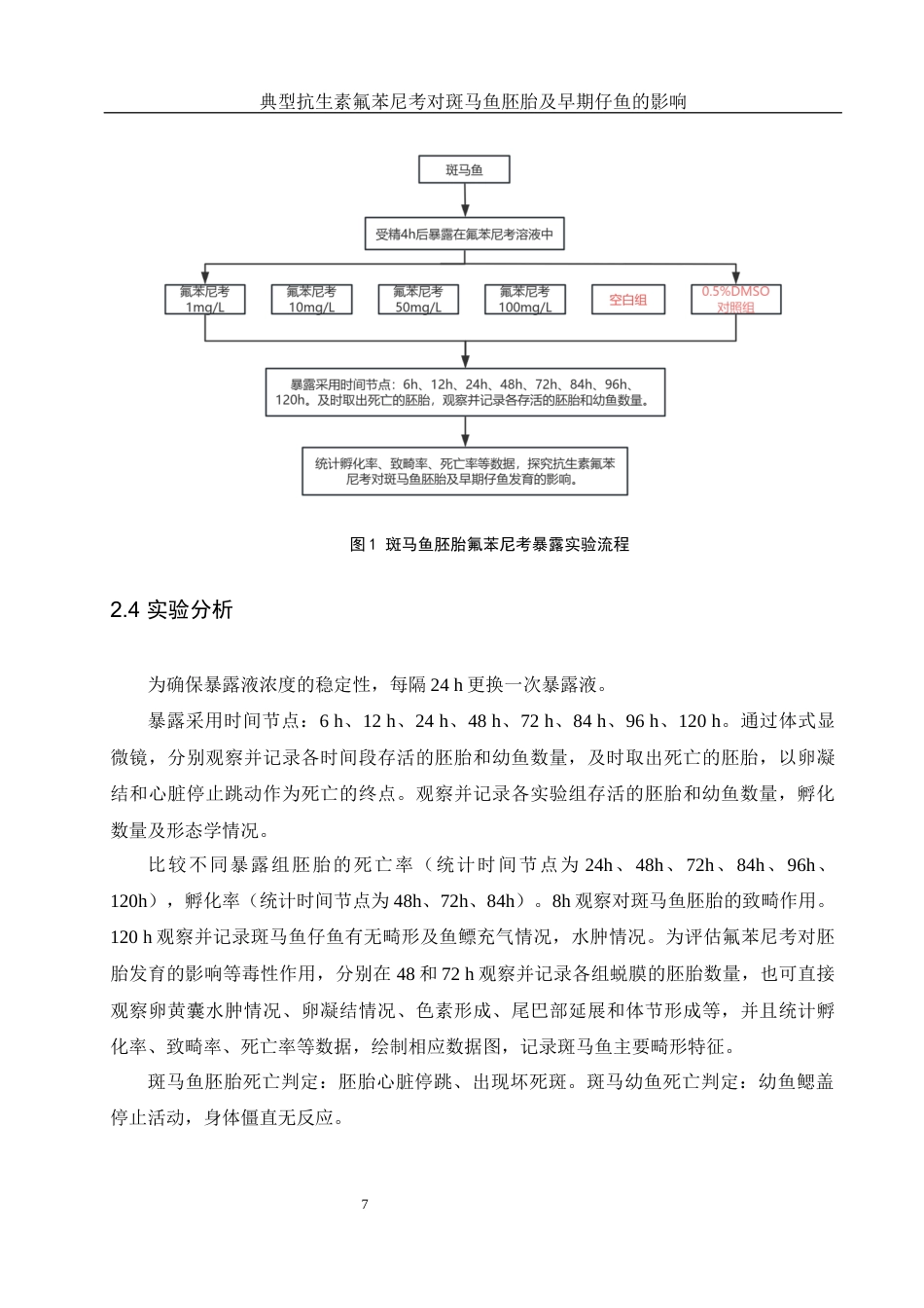 25年WH环境科学 典型抗生素氟苯尼考对斑马鱼胚胎及早期仔鱼发育的影响10.03-AI6.37最终稿-约10976字符.docx_第7页