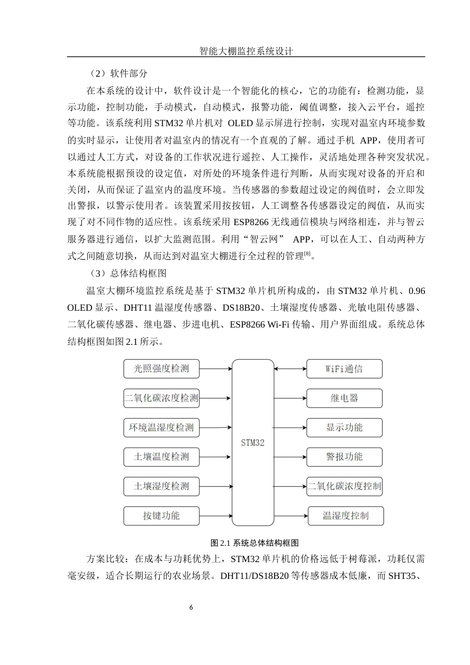 25年WH机械自动化-智能大棚监控系统设计  关键词： ；STM32单片机；传感器；WiFi通信；远程监控最终稿-约17600字符-约17600字符.docx_第10页