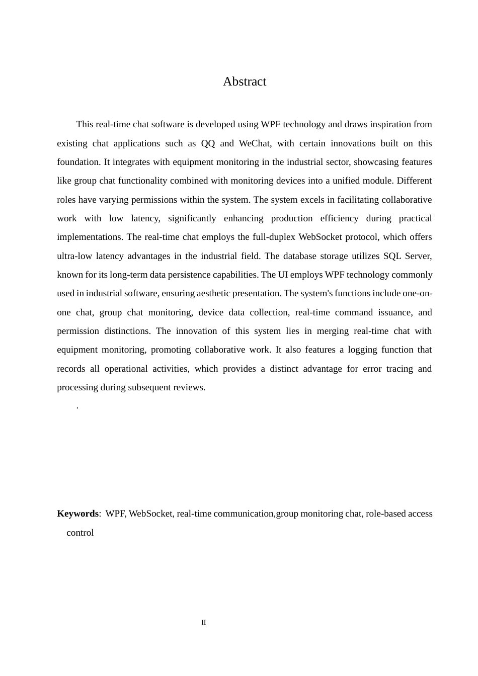 25年WH软件工程 基于wpf的实时交流软件设计与实现8.76-AI7.58_1最终稿-约15581字符.docx_第4页