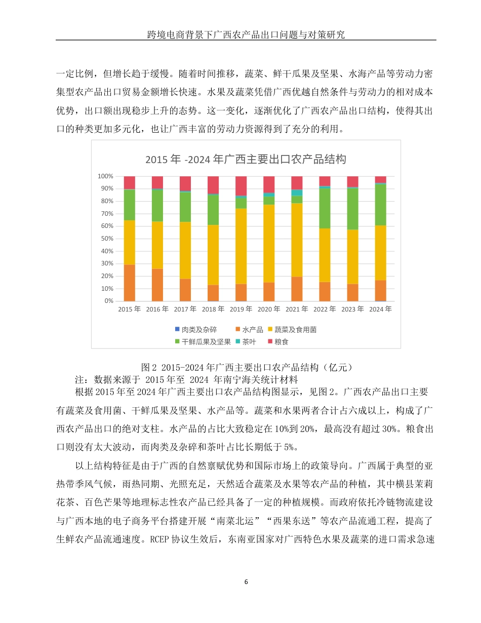 25年WH国际经济与贸易 跨境电商背景下广西农产品出口贸易问题与对策研究10.97-AI15.74最终稿-约12407字符.docx_第7页