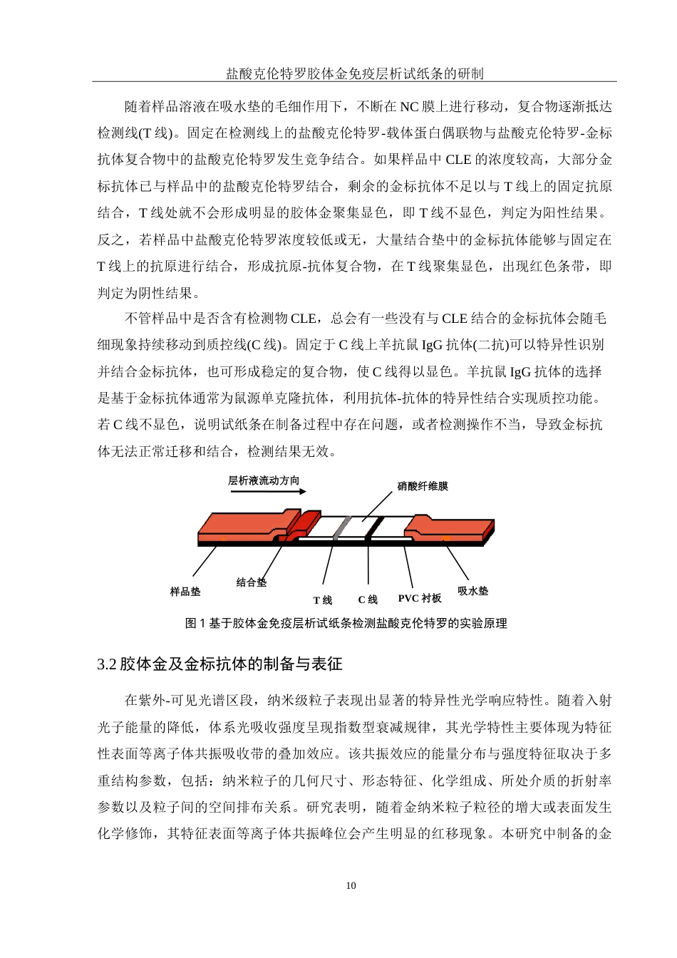 25年WH化学 盐酸克伦特罗胶体金免疫层析试纸条的研制18.19-AI17.42-约13193字符.doc_第10页