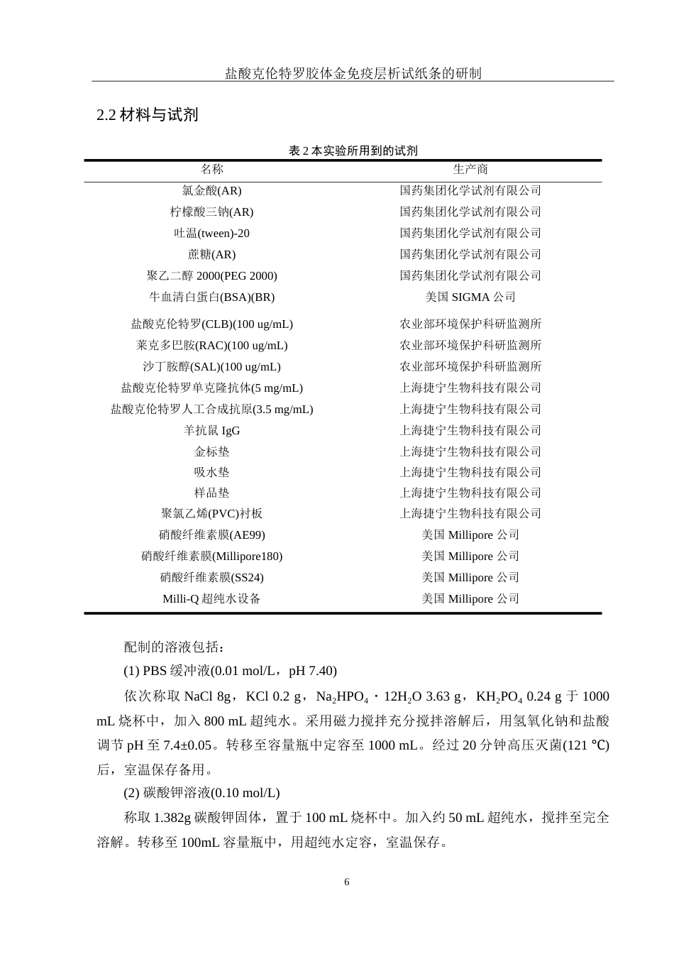 25年WH化学 盐酸克伦特罗胶体金免疫层析试纸条的研制18.19-AI17.42-约13193字符.doc_第6页