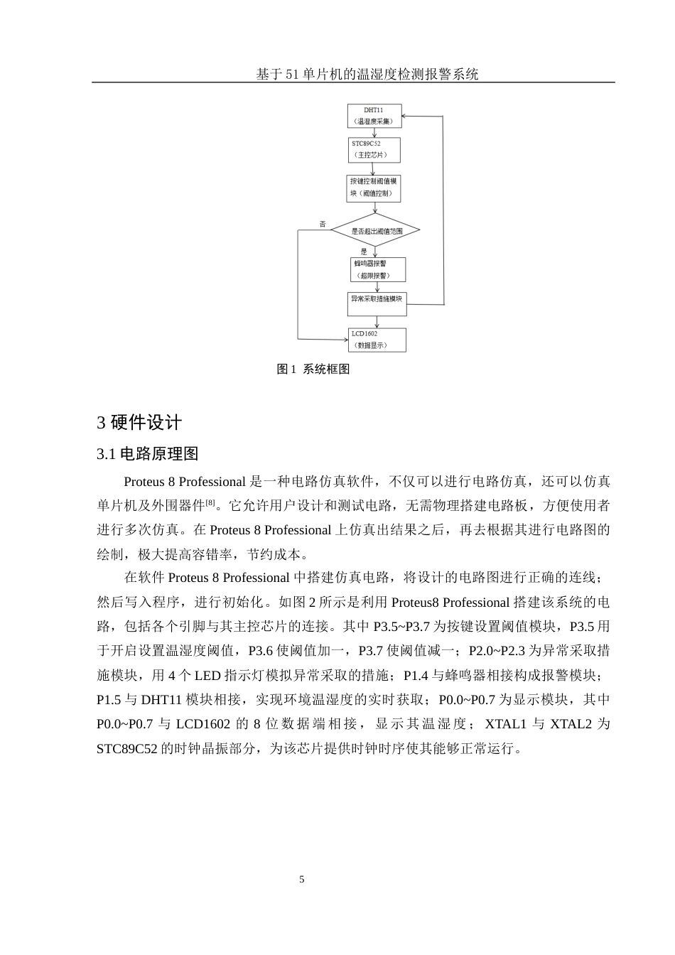 25年WH电子信息科学与技术 基于51单片机的温湿度检测报警系统21.1-AI10.69终稿-约12292字符.docx_第6页