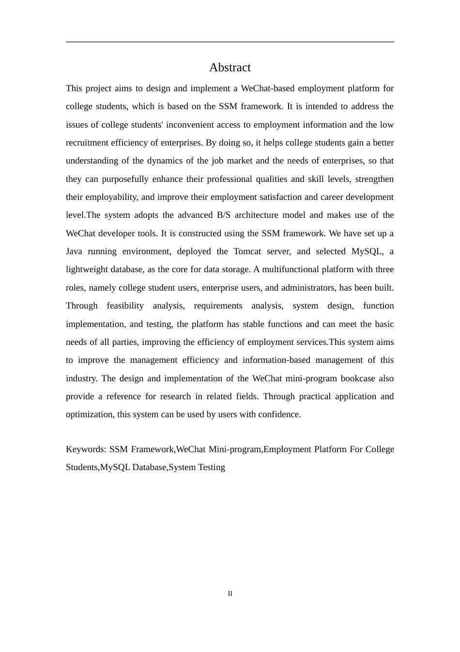 25年WH计算机科学与技术 基于SSM框架的微信大学生就业平台的设计与实现15.38-AI22.54_1-约18011字符.doc_第4页