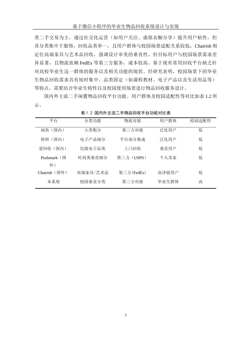 25年WH计算机科学与技术 基于微信小程序的毕业生物品回收系统设计与实现16.92-AI24.1终稿-约15967字符.docx_第8页