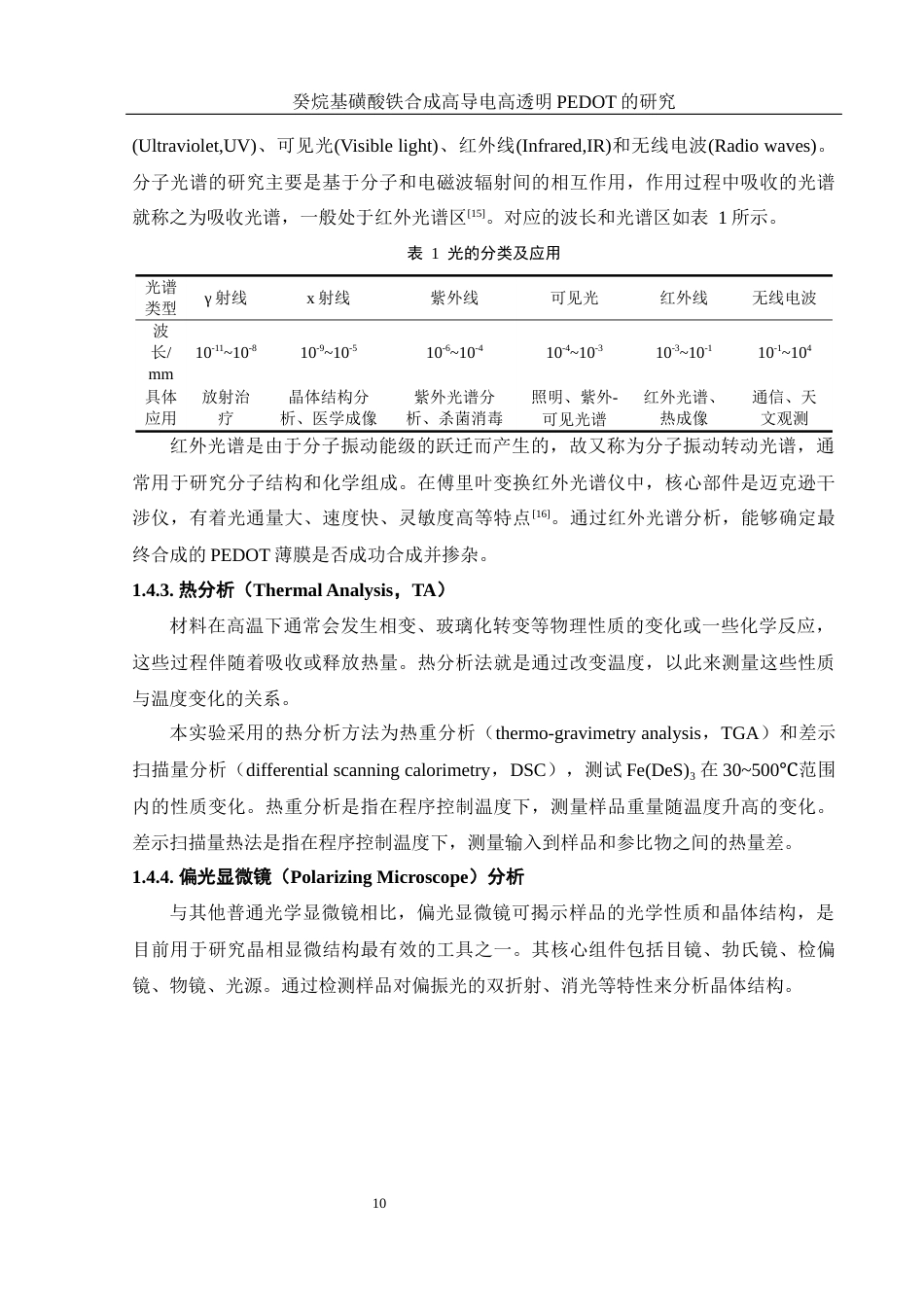25年WH材料科学与工程 癸烷基磺酸铁合成高导电高透明PEDOT的研究8.54-AI15.39终稿-约13467字符.docx_第10页